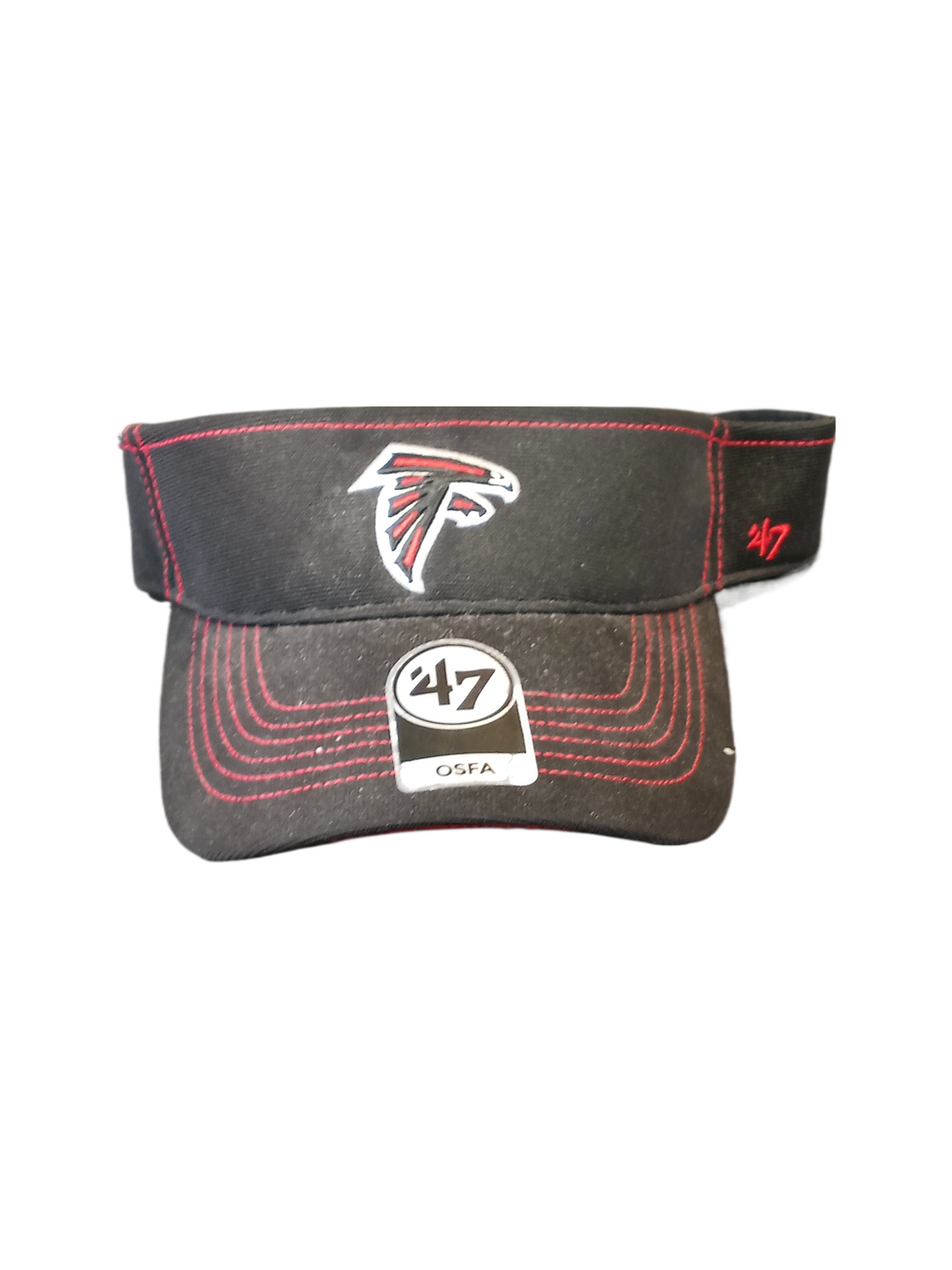 Atlanta Falcons visor black w red stitch